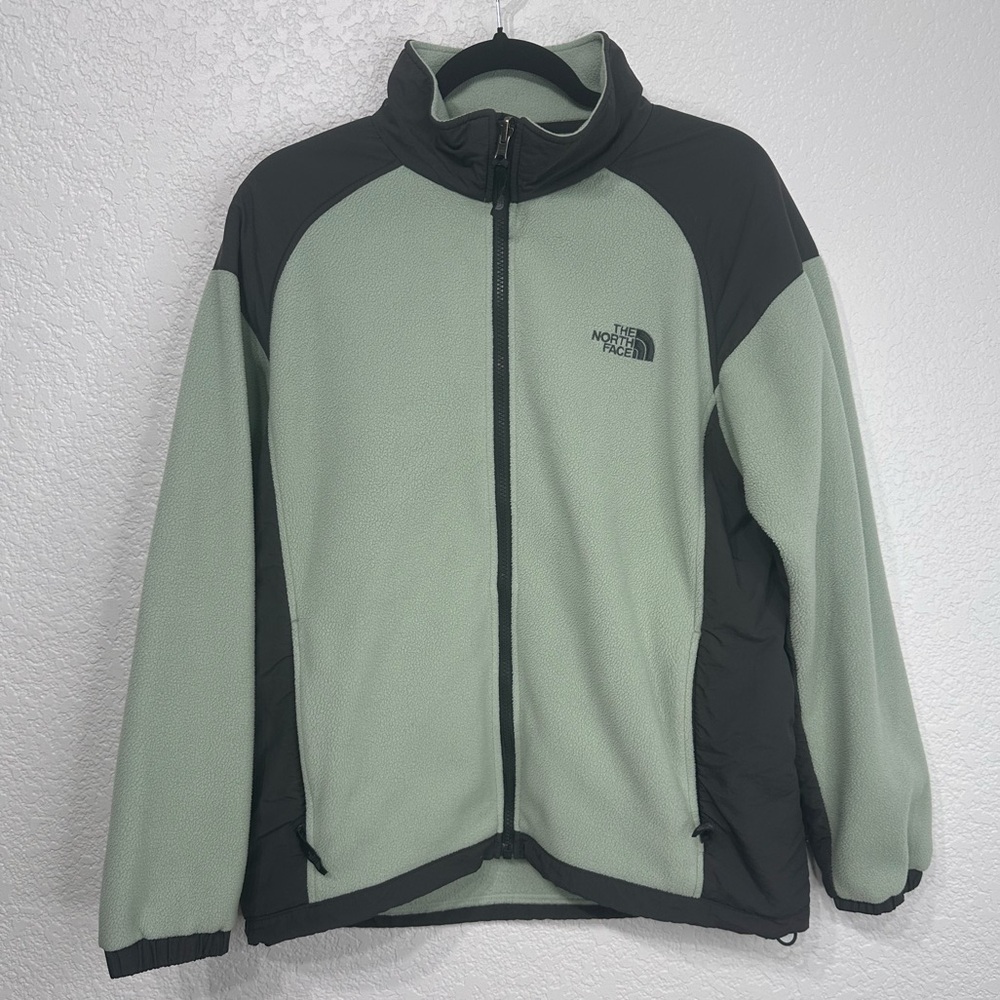 The North Face Fleece Jacket Sage Green Black Women’s Size Extra Large